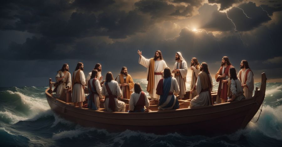 Jesus apazigua a tempestade uma Pregação explicando